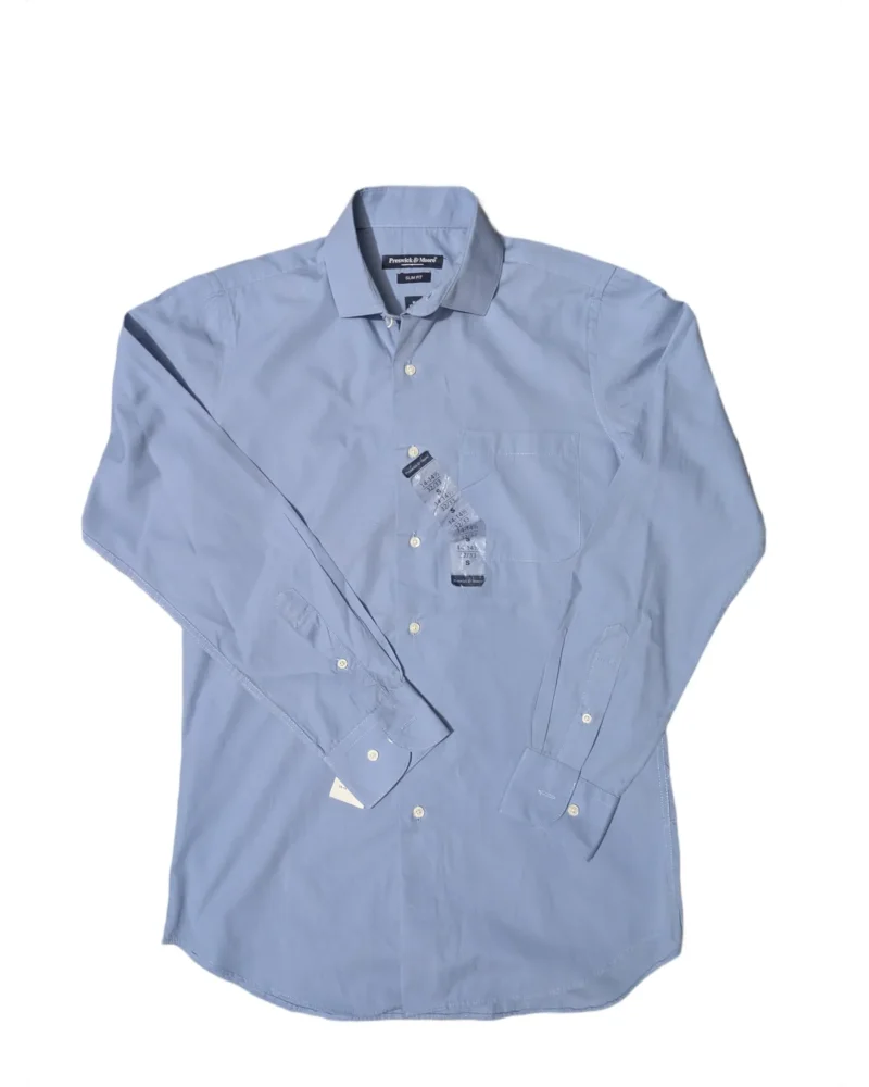 Preswick & Moore Men’s Light Blue Slim Fit Dress Shirt