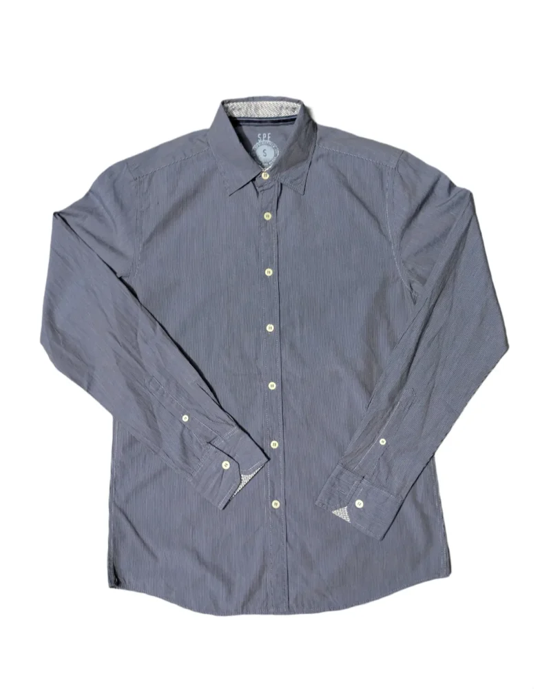 Springfield Men’s Grey Fine Pinstripe Casual Shirt
