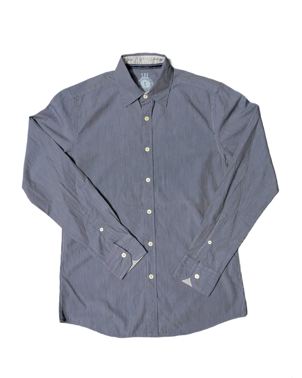 Springfield Men’s Grey Fine Pinstripe Casual Shirt