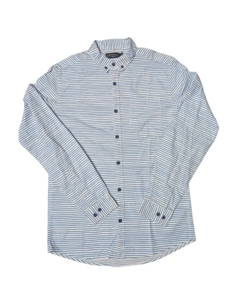Urban Hues Men’s Blue Horizontal Striped Casual Shirt
