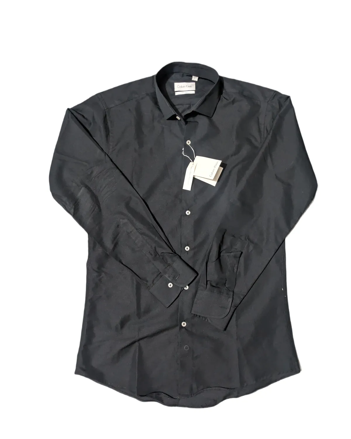 Calvin Klein Solid Black Dress Shirt