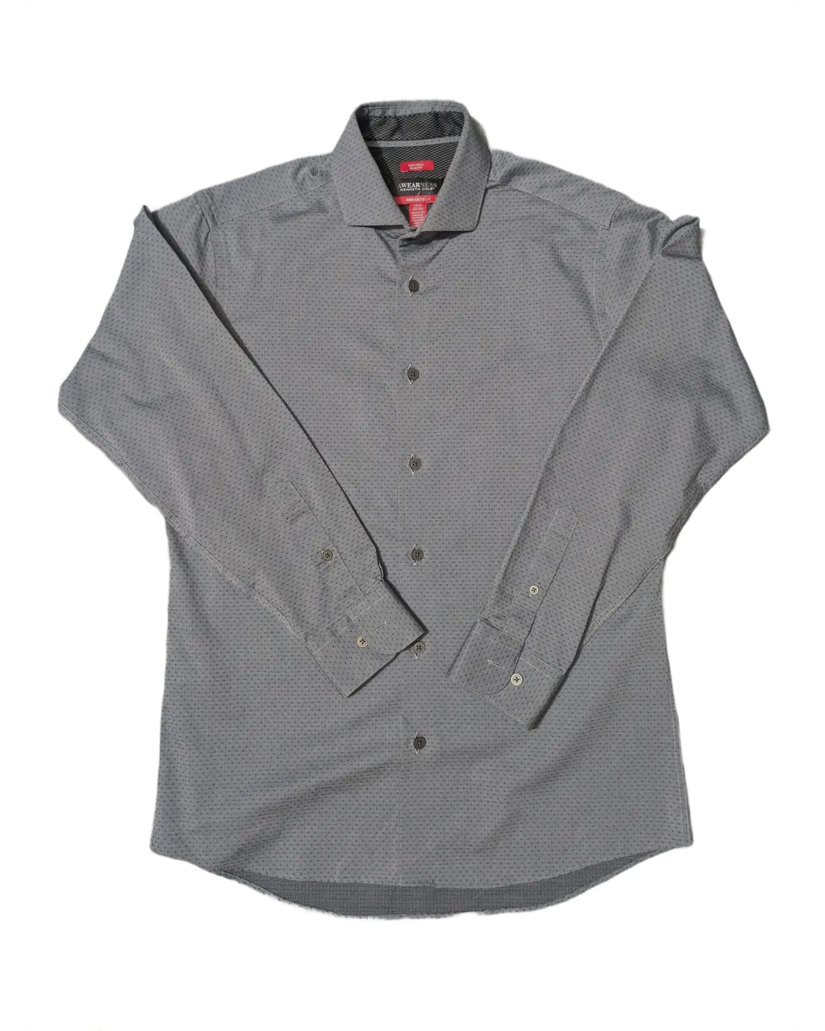 Kenneth Cole Grey Micro Dot Shirt