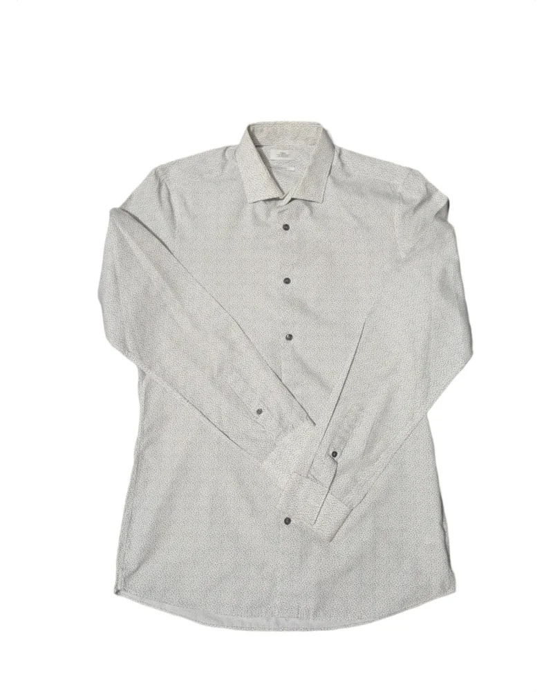 Next Light Grey Micro Floral Shirt
