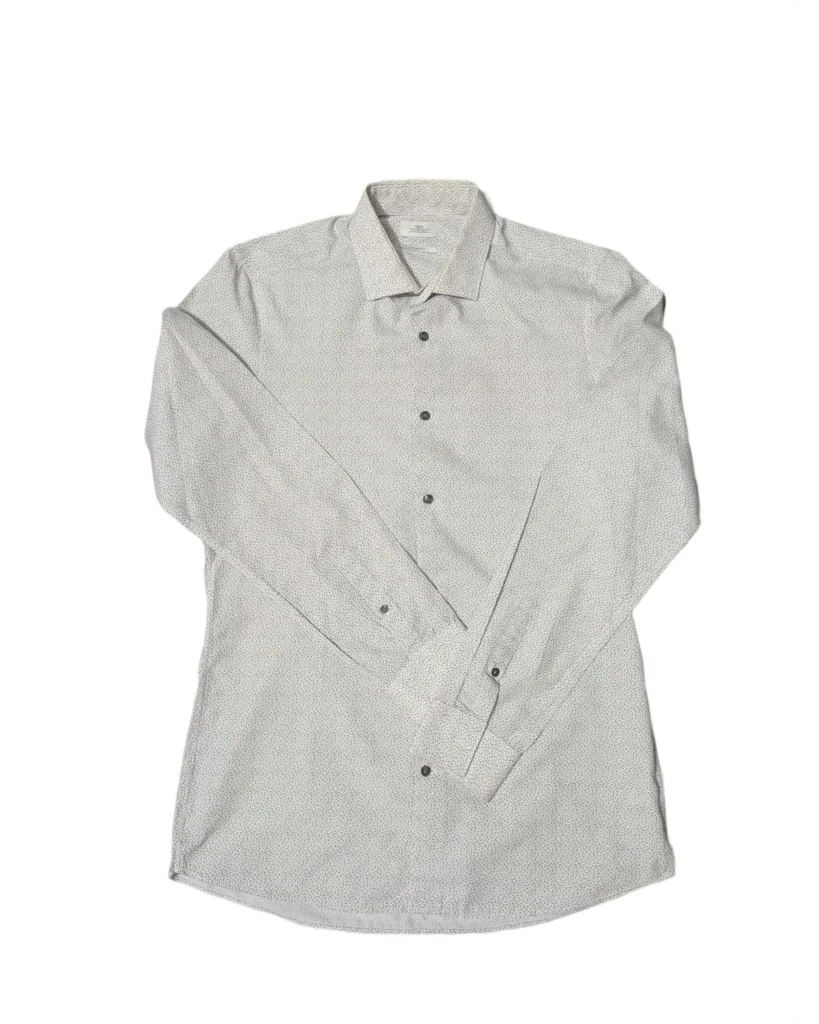 Next Light Grey Micro Floral Shirt