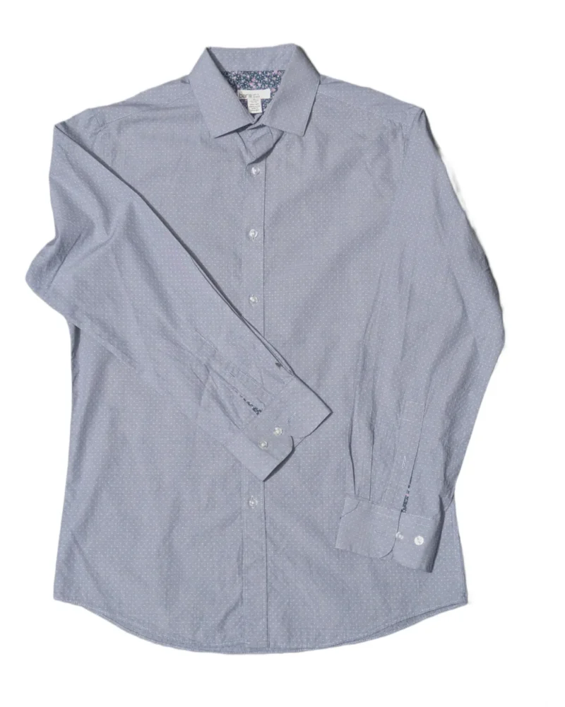 Bar III Men’s Light Grey Micro-Dot Dress Shirt