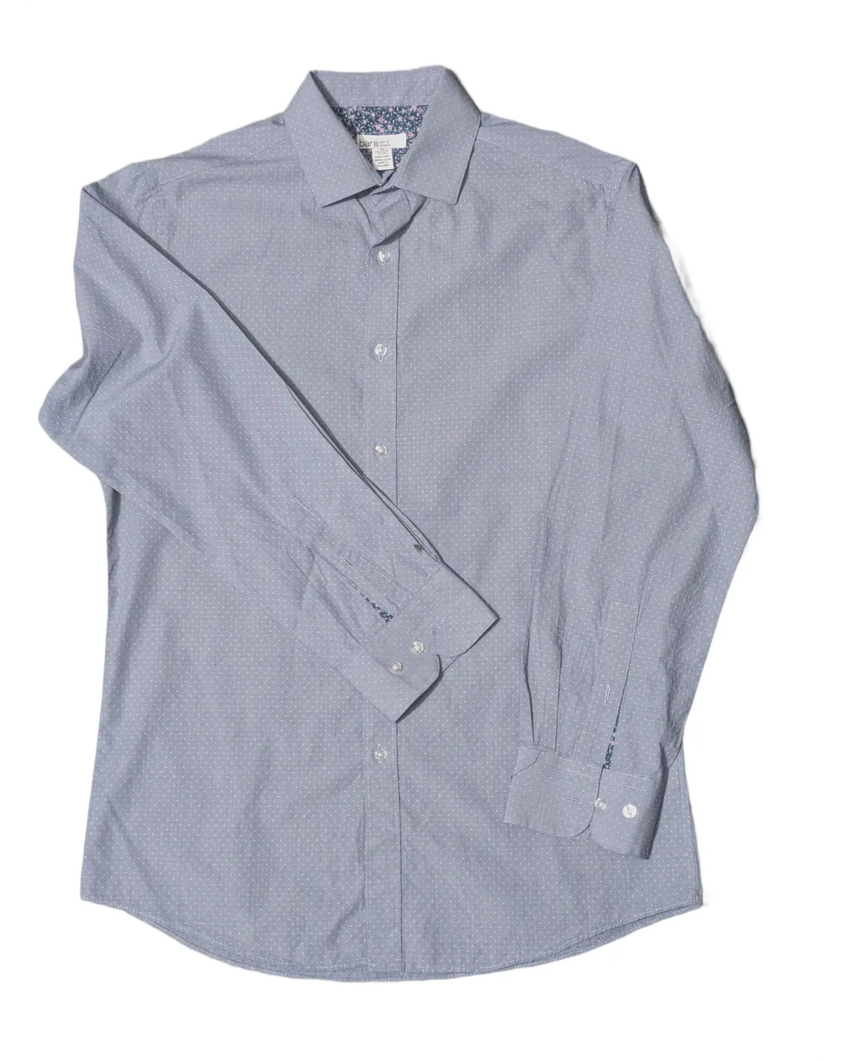 Bar III Men’s Light Grey Micro-Dot Dress Shirt