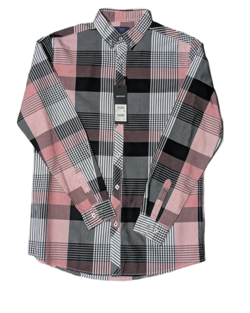 Next Black and Red Plaid Check Shirt