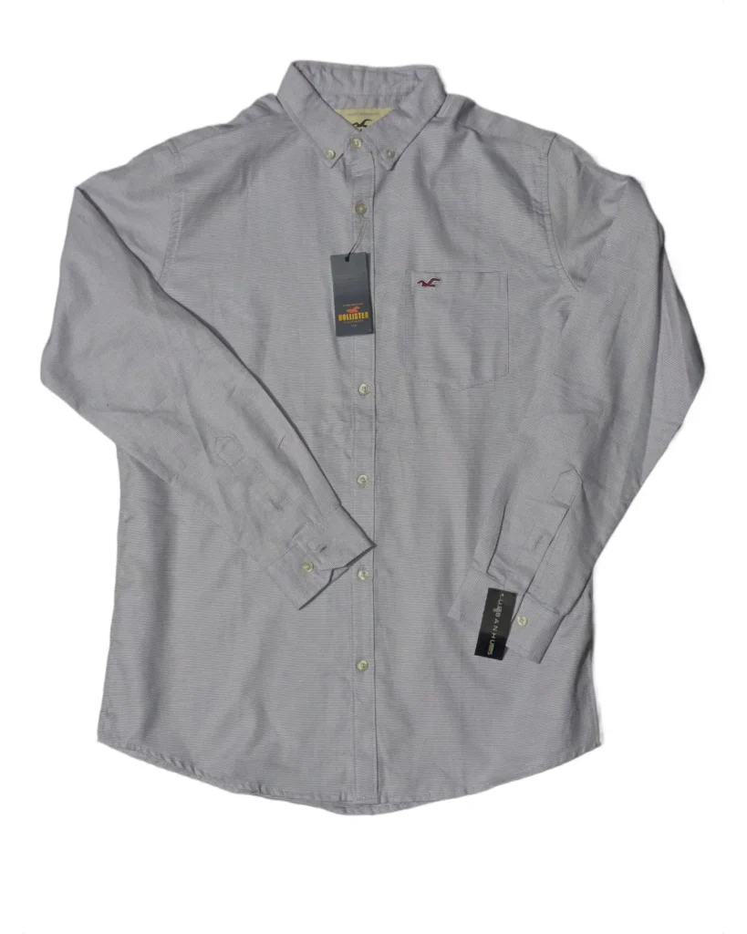 Hollister Grey Oxford Button-Down Shirt