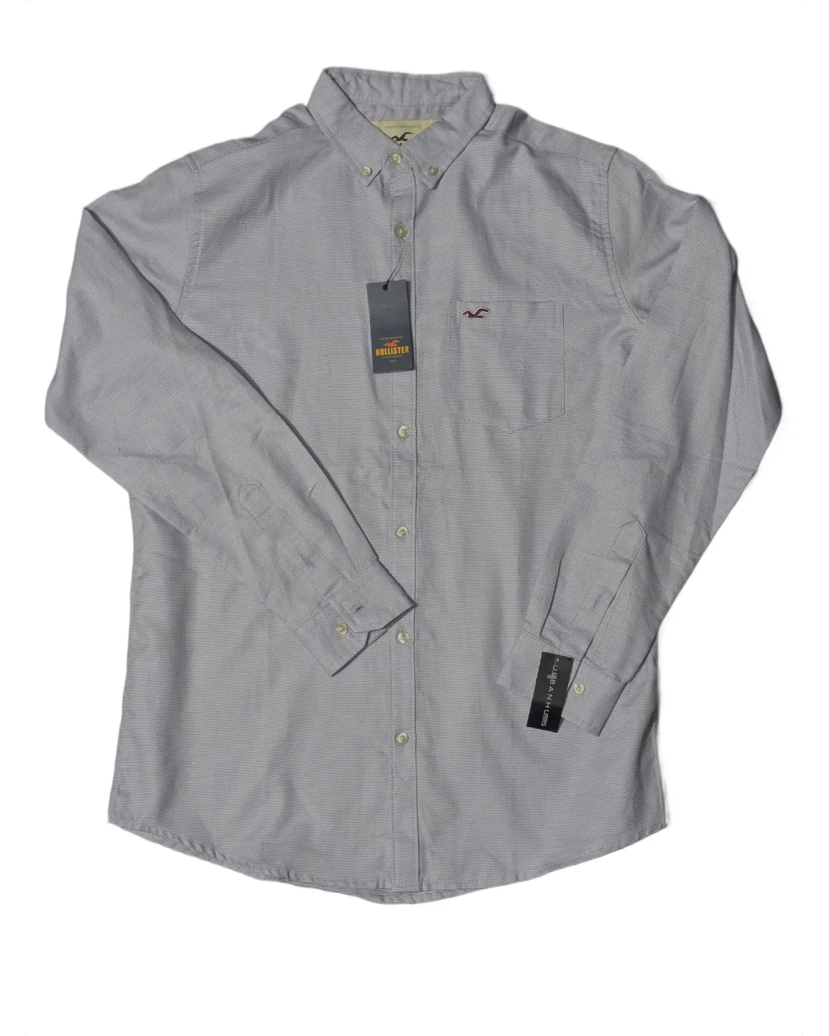 Hollister Grey Oxford Button-Down Shirt