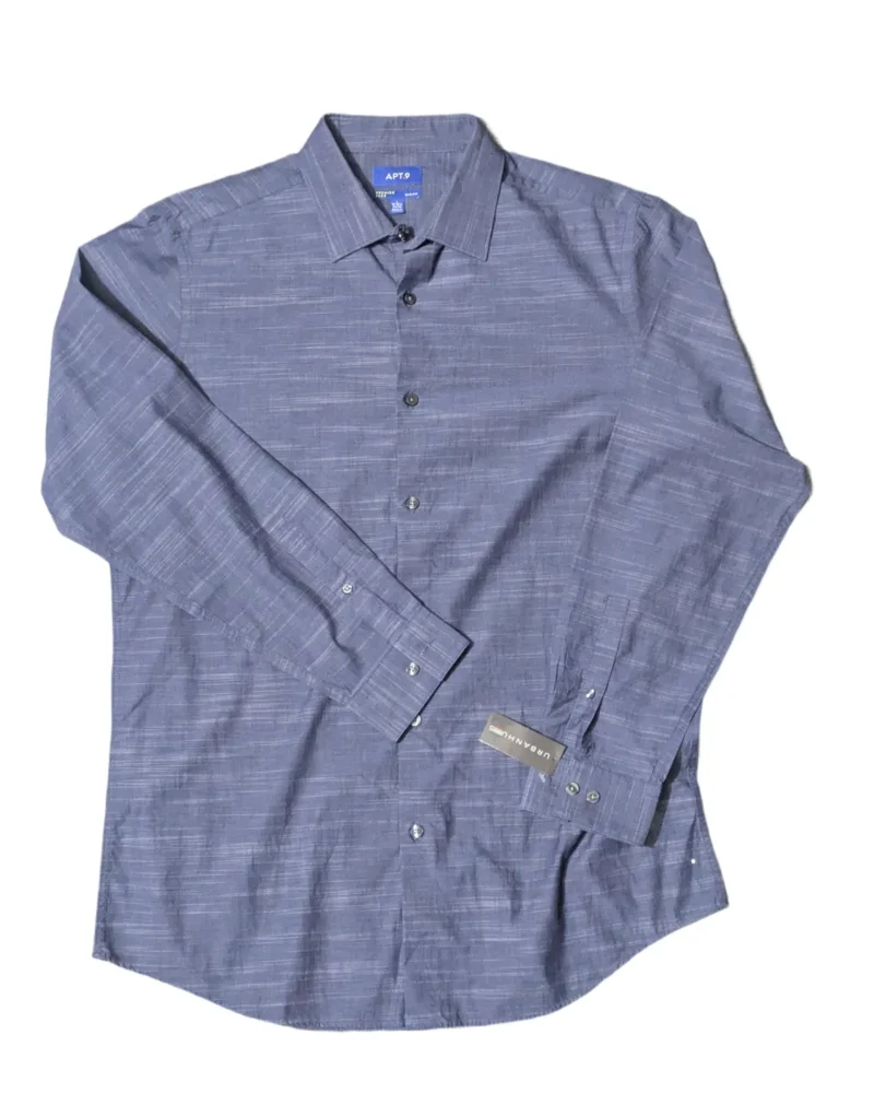 Apt.9 Indigo Space-Dye Dress Shirt