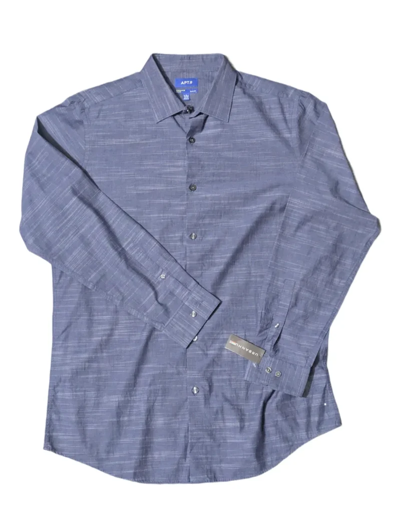 Apt.9 Indigo Space-Dye Dress Shirt