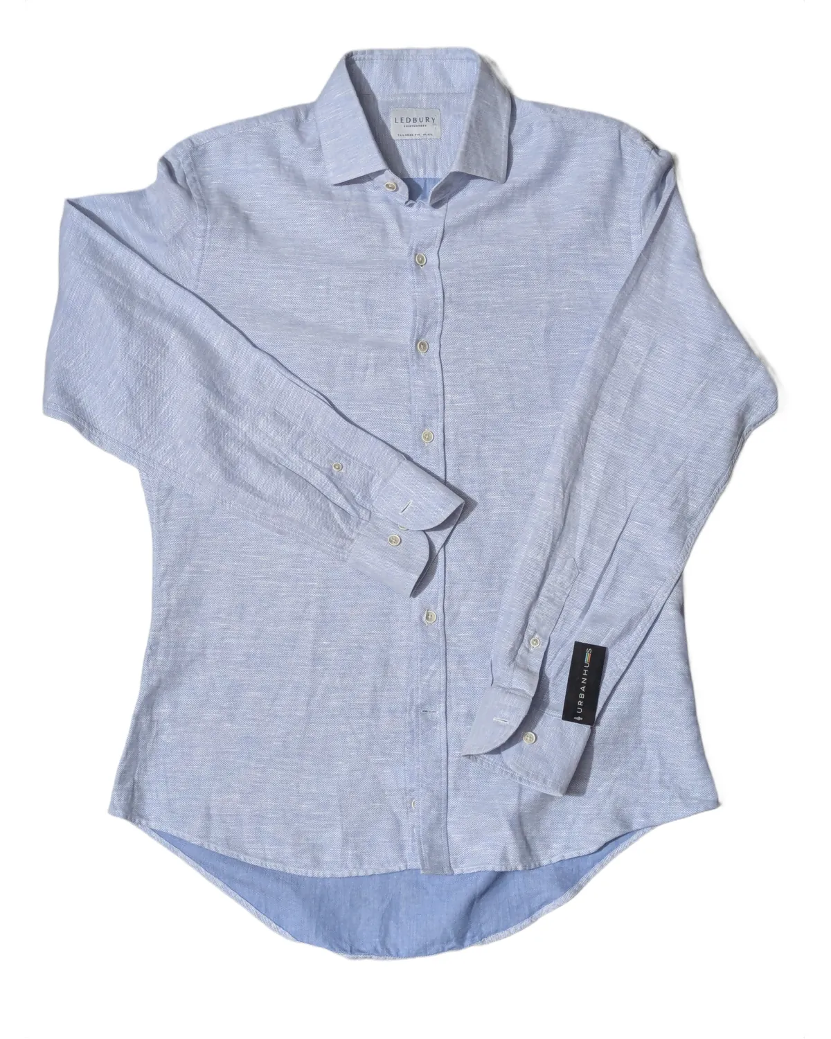 Ledbury Sky Blue Linen-Cotton Shirt