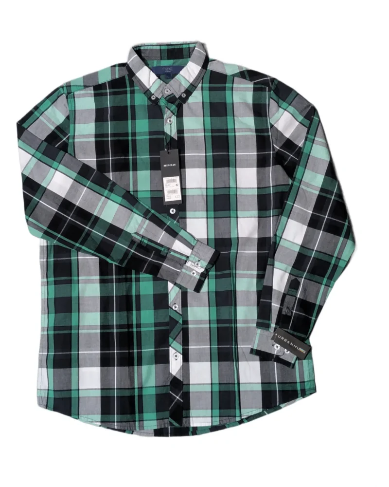 Next Green Plaid Casual Shirt