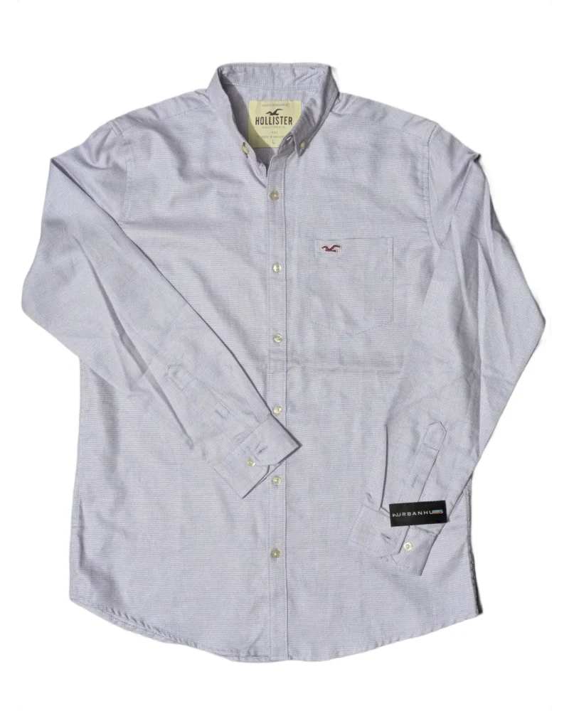 Hollister Grey Oxford Pocket Shirt