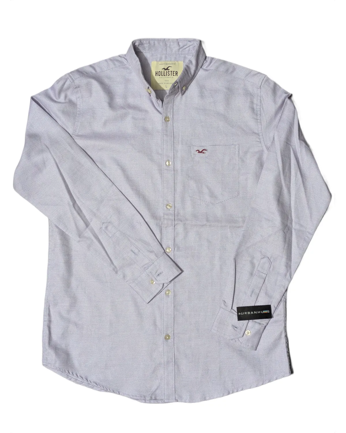 Hollister Grey Oxford Pocket Shirt