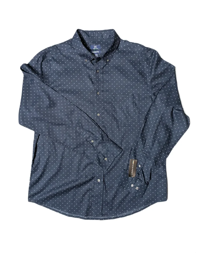 George Navy Polka Dot Casual Shirt
