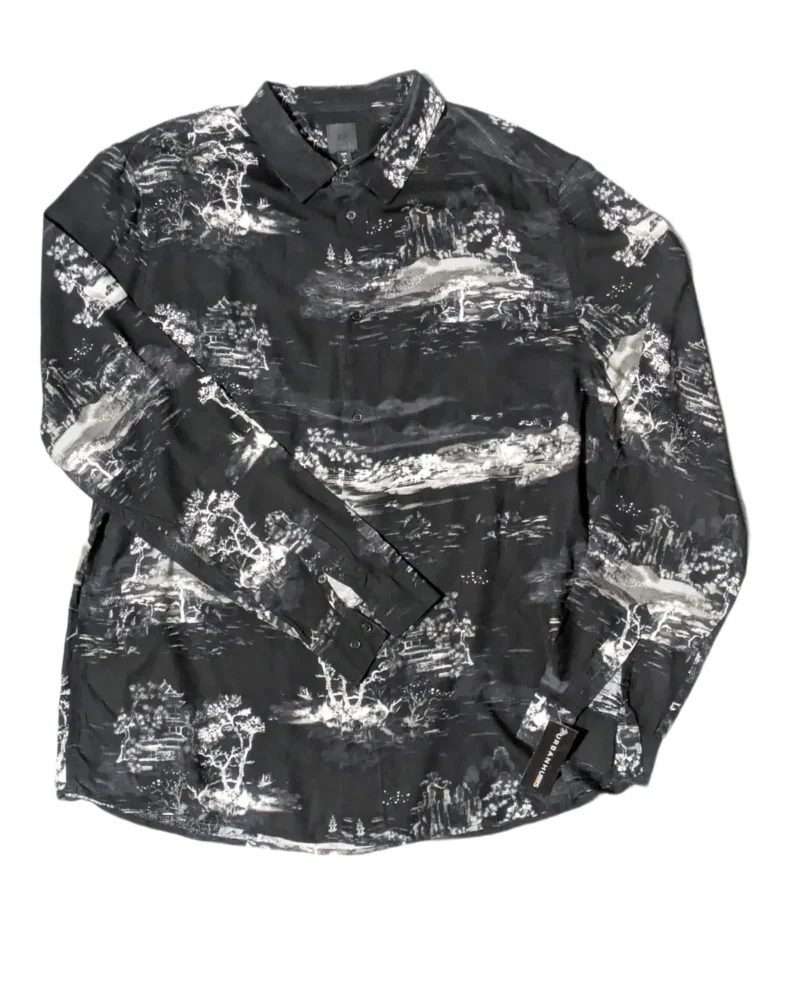H&M Black Toile Print Shirt
