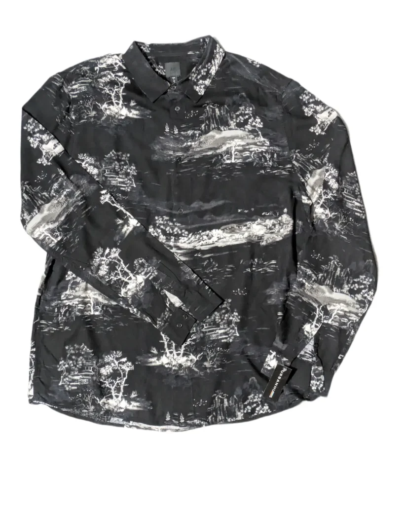 H&M Black Toile Print Shirt