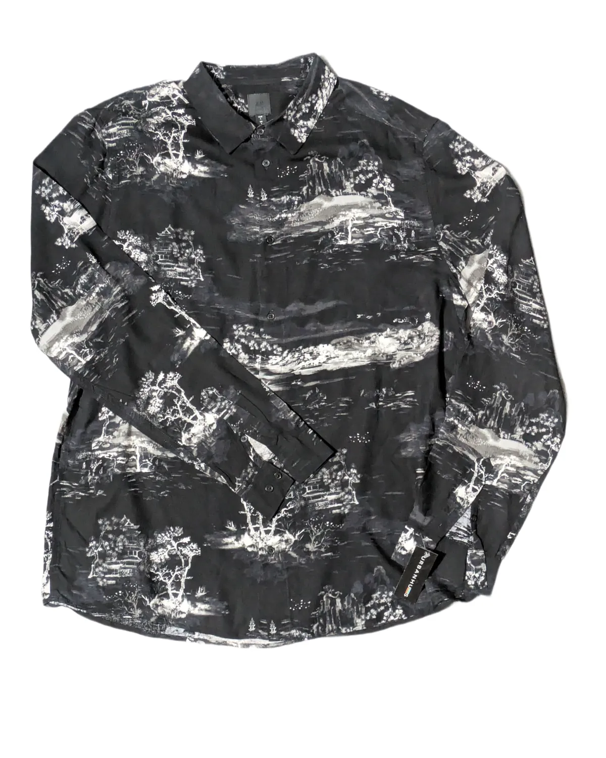 H&M Black Toile Print Shirt