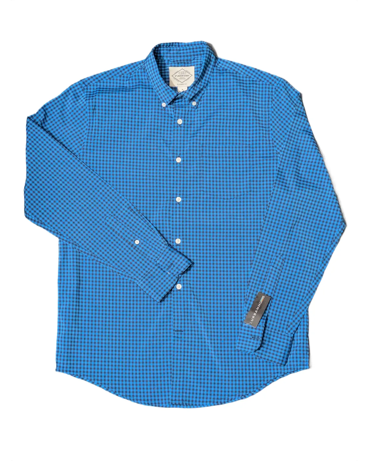 St. John’s Bay Blue Gingham Check Shirt