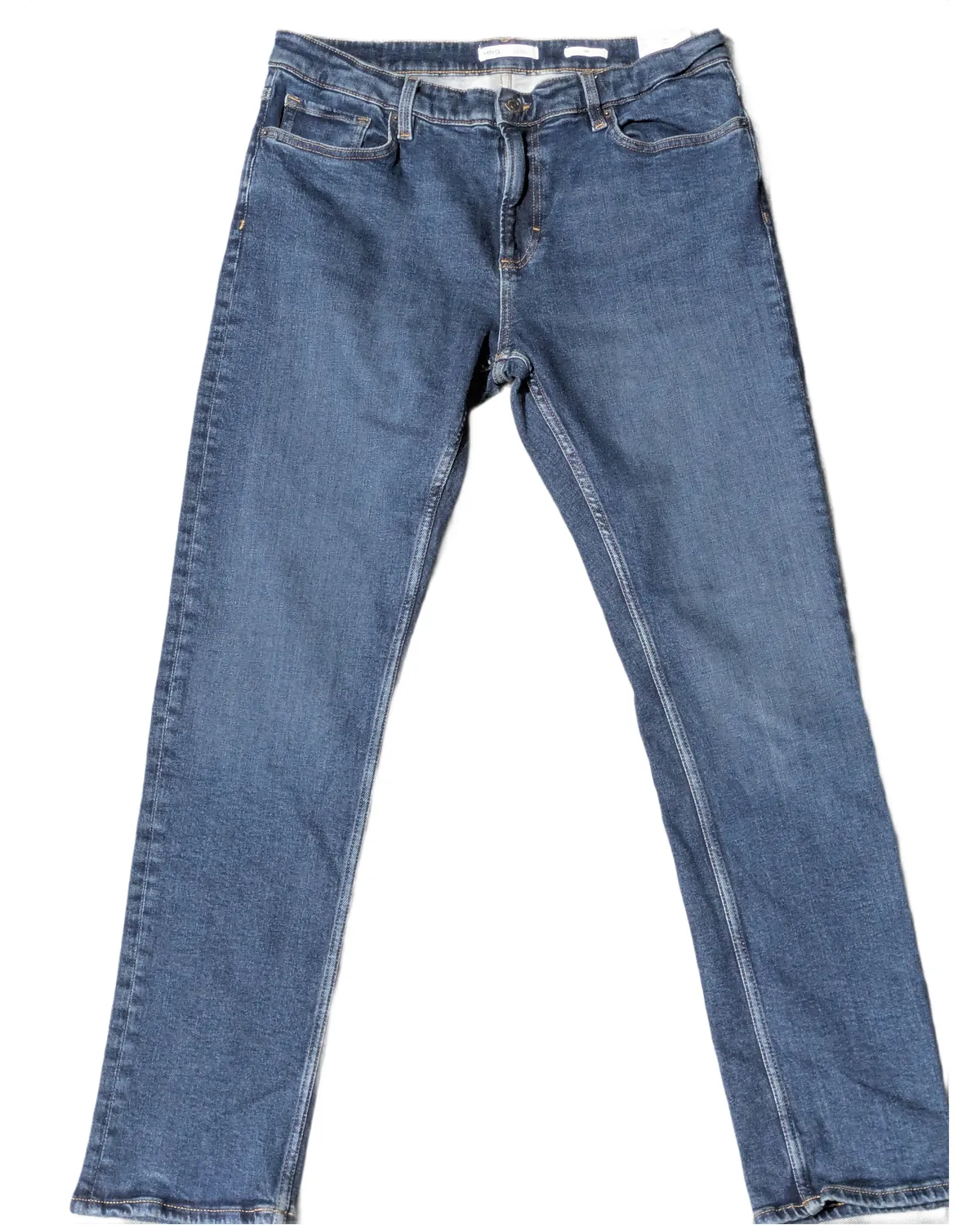 Mango Slim Fit Medium Wash Denim Jeans