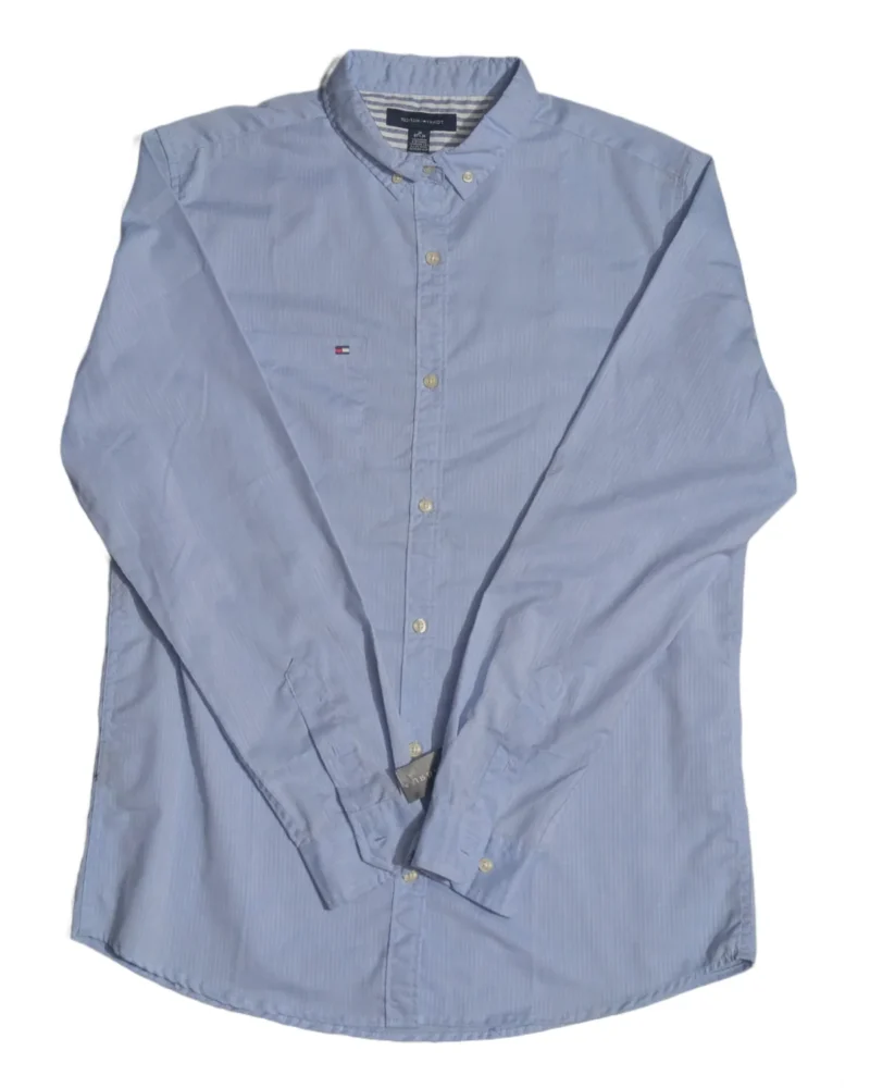 Tommy Hilfiger Light Blue Herringbone Shirt