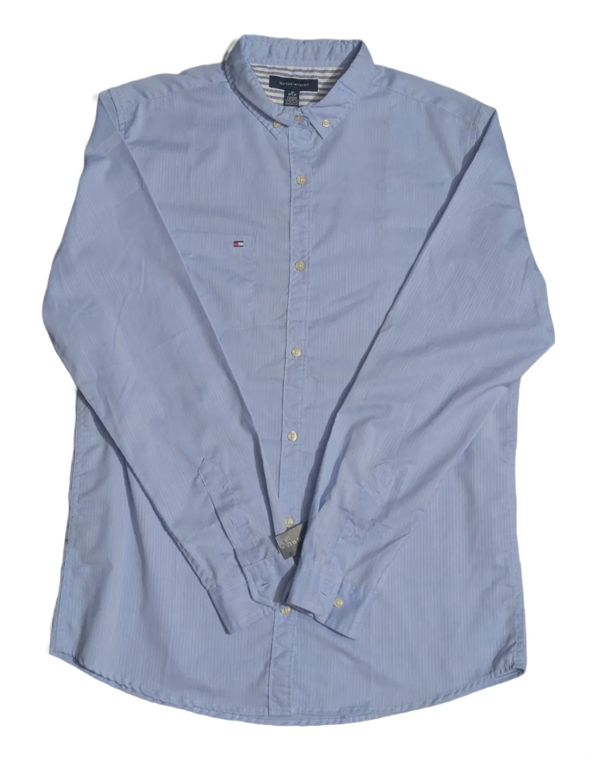 Tommy Hilfiger Light Blue Herringbone Shirt