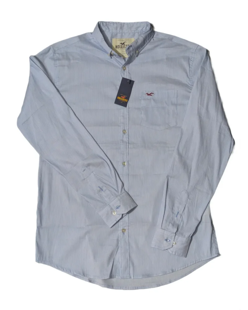 Hollister Blue Pinstripe Pocket Shirt
