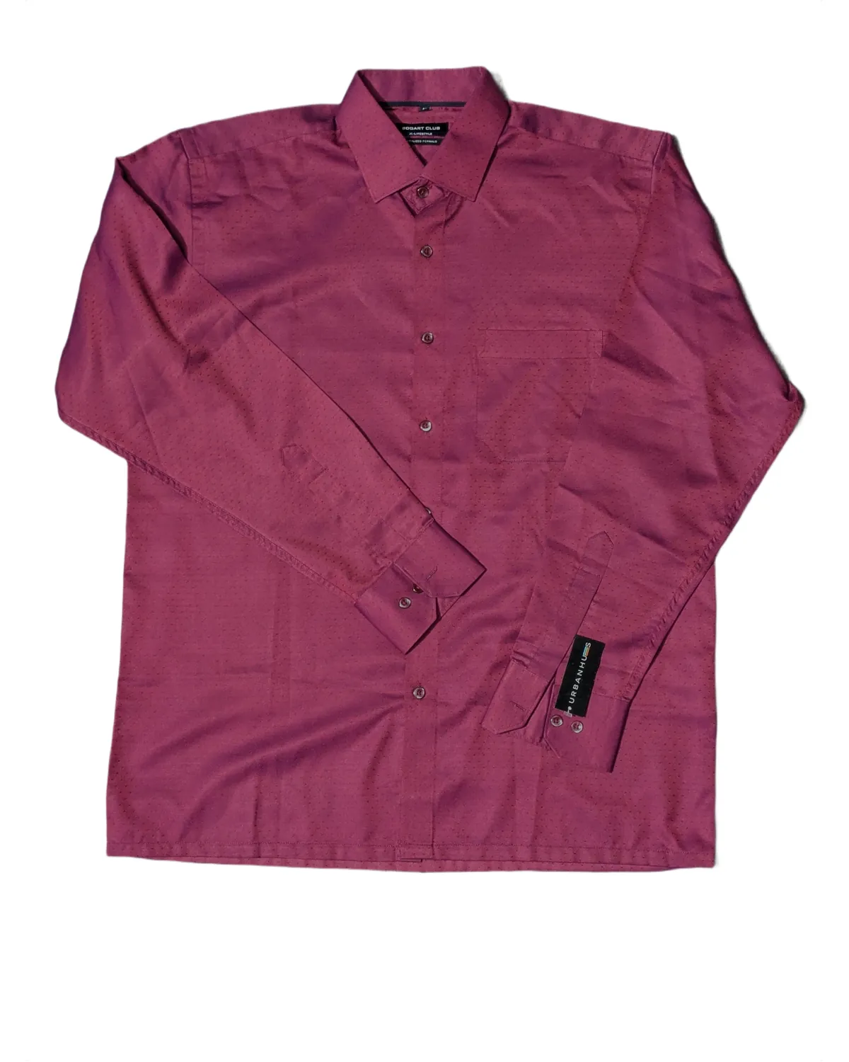 Bogart Club Burgundy Textured Dress Shirt