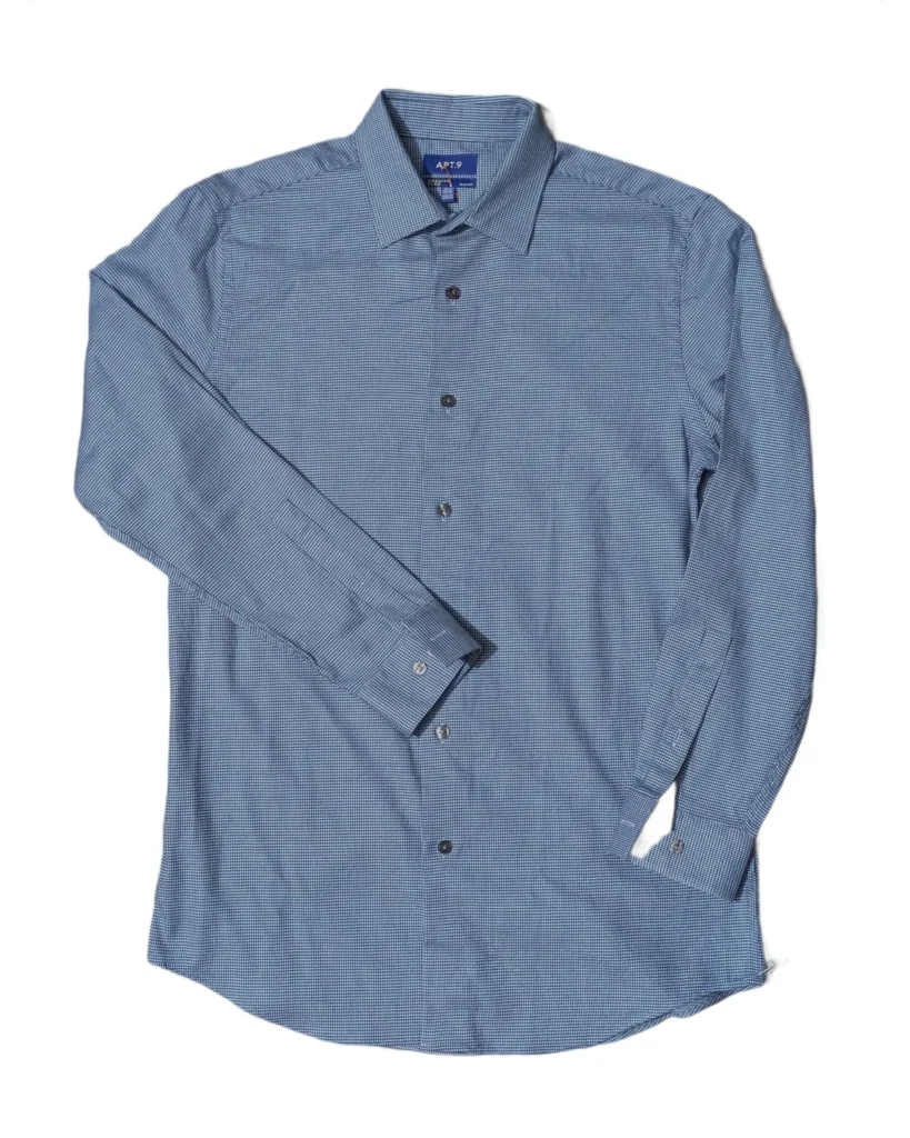 Apt.9 Blue Mini Check Shirt