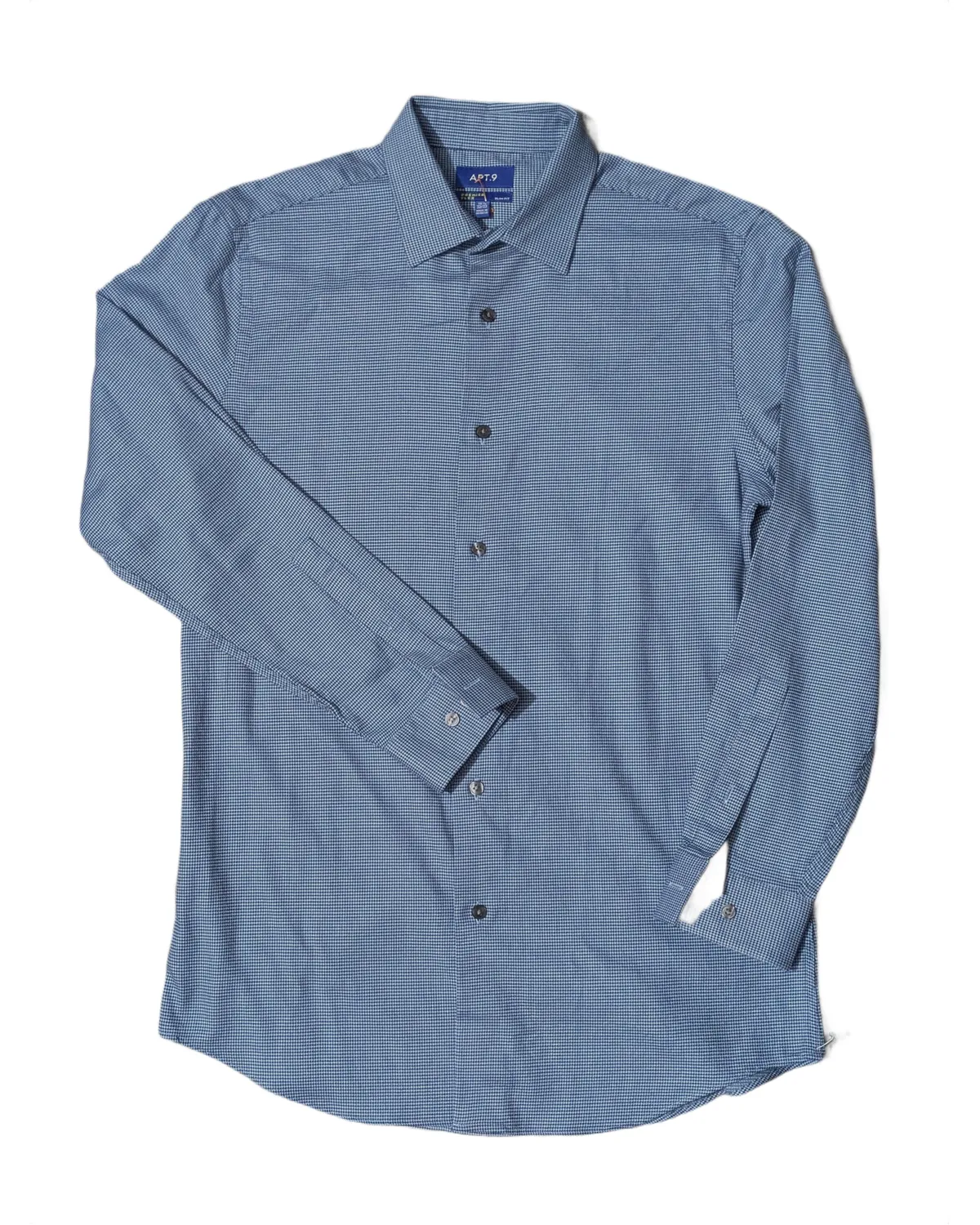 Apt.9 Blue Mini Check Shirt