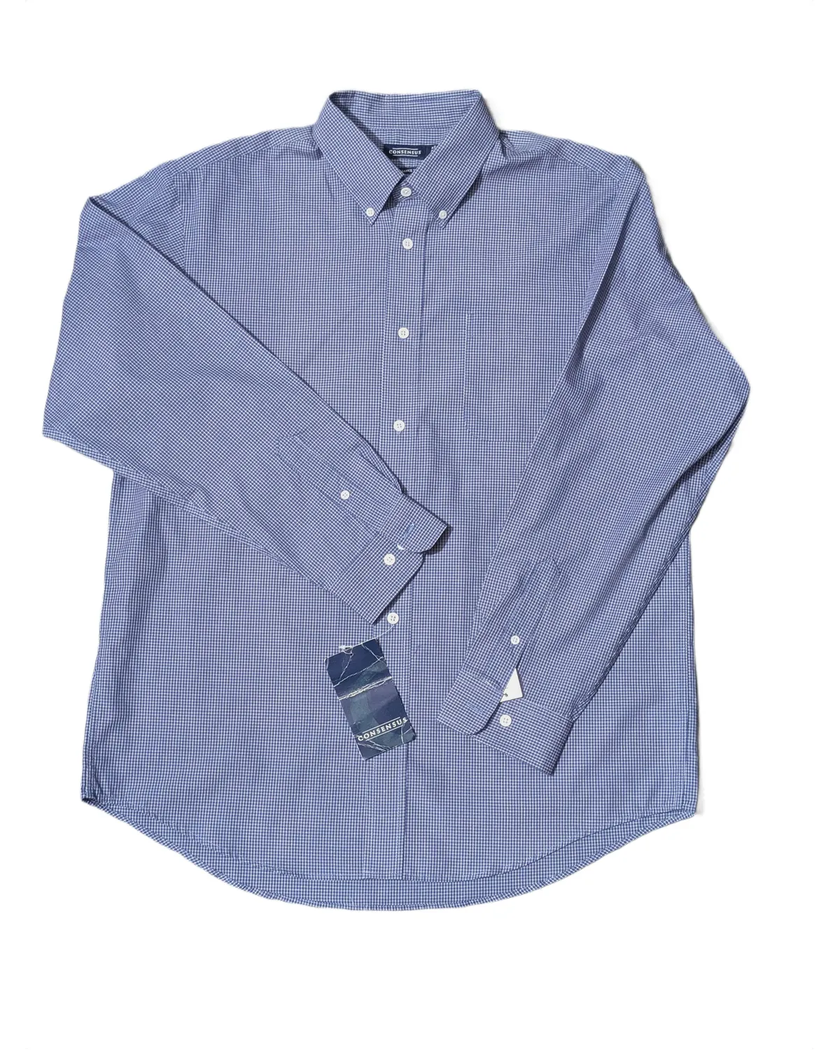 Consensus Navy Gingham Shirt