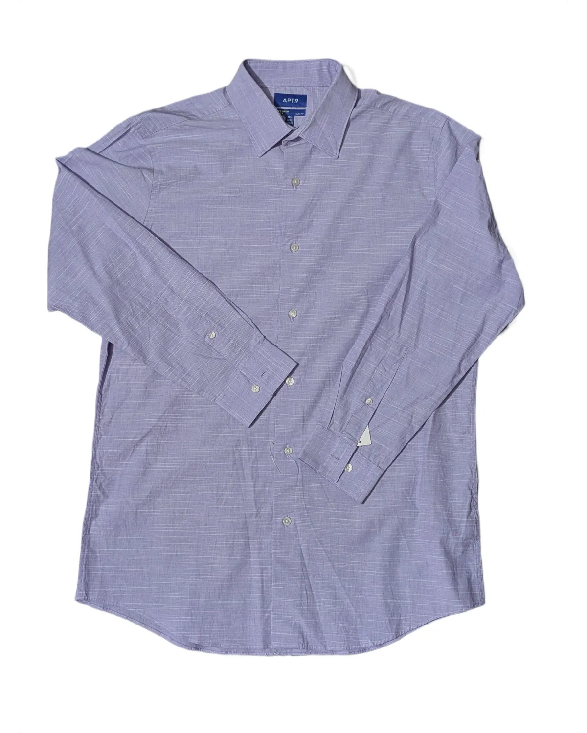Apt.9 Purple Slub Stripe Shirt