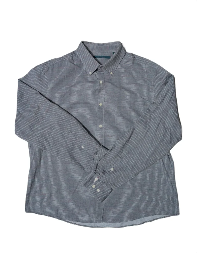 Perry Ellis Grey Pinstripe Shirt