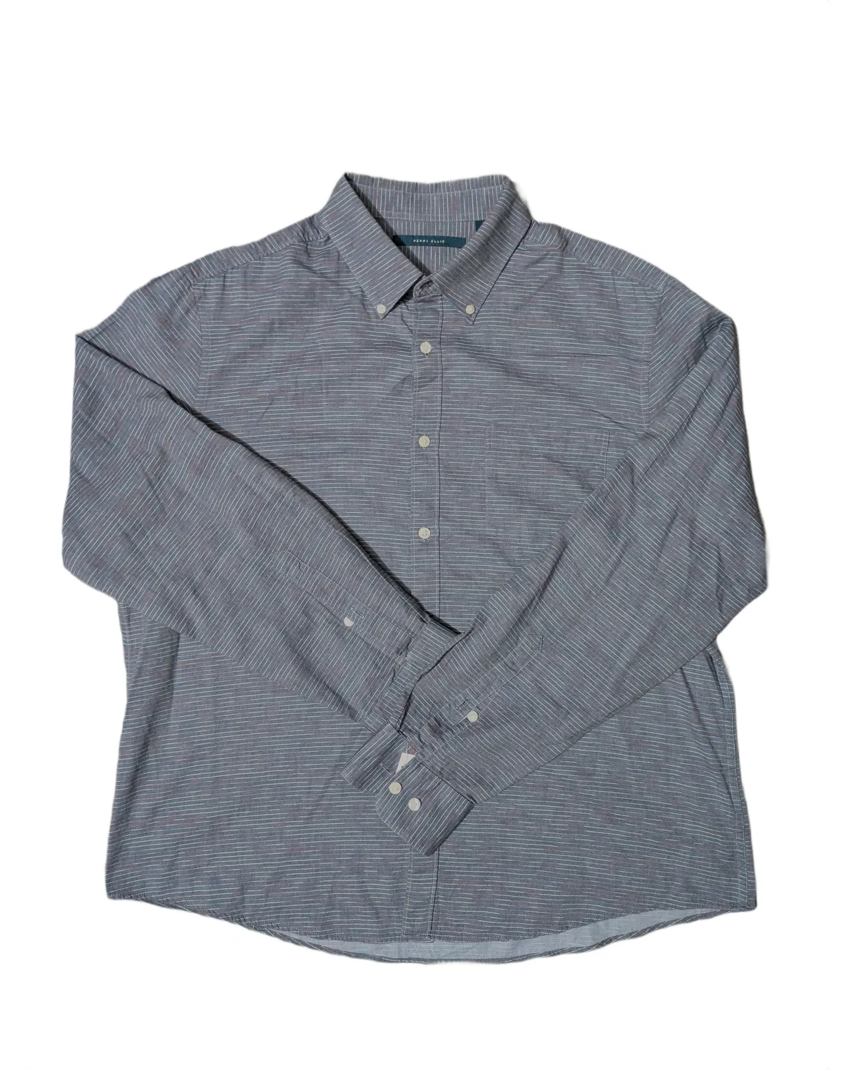 Perry Ellis Grey Pinstripe Shirt