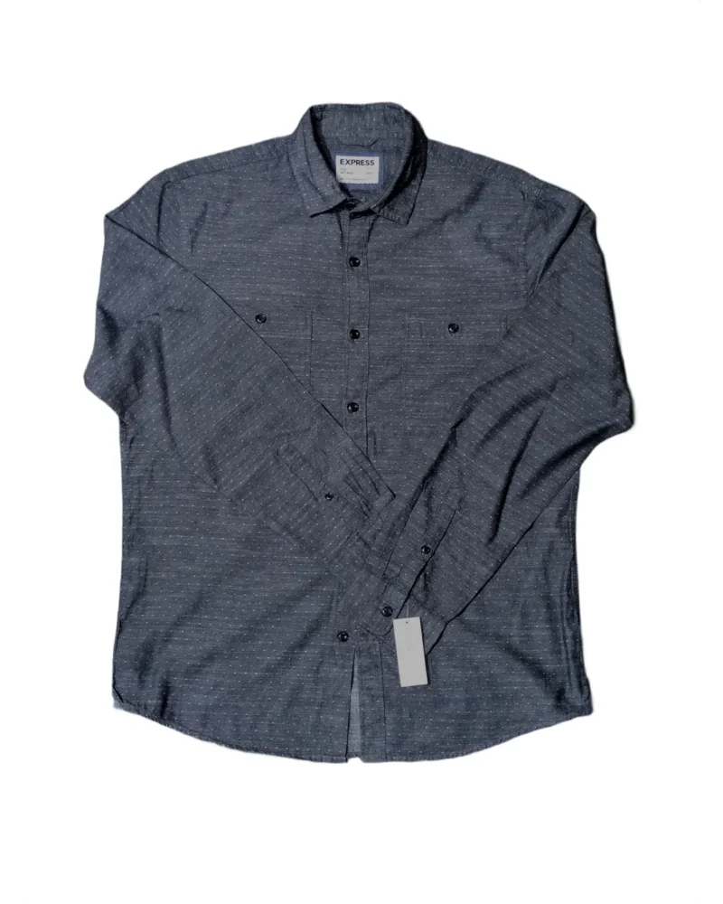 Express Soft Wash Dot Chambray Shirt
