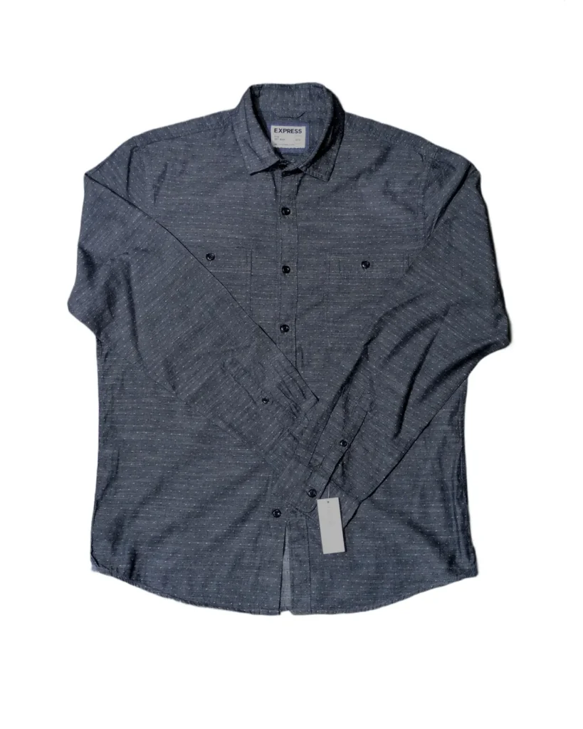 Express Soft Wash Dot Chambray Shirt