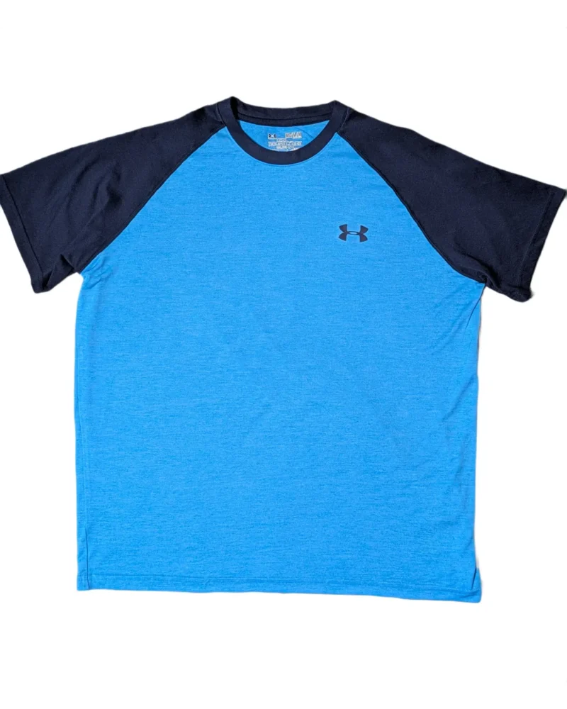 Under Armour Colorblock Blue Raglan Tee