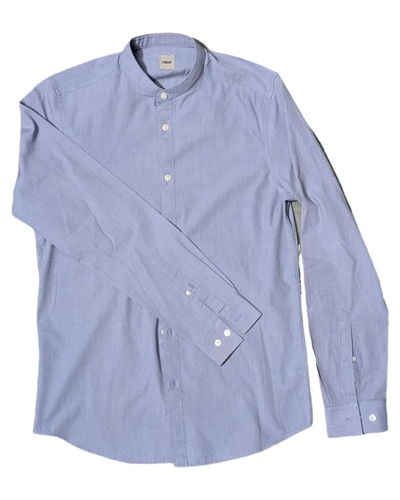 ASOS Periwinkle Band Collar Shirt