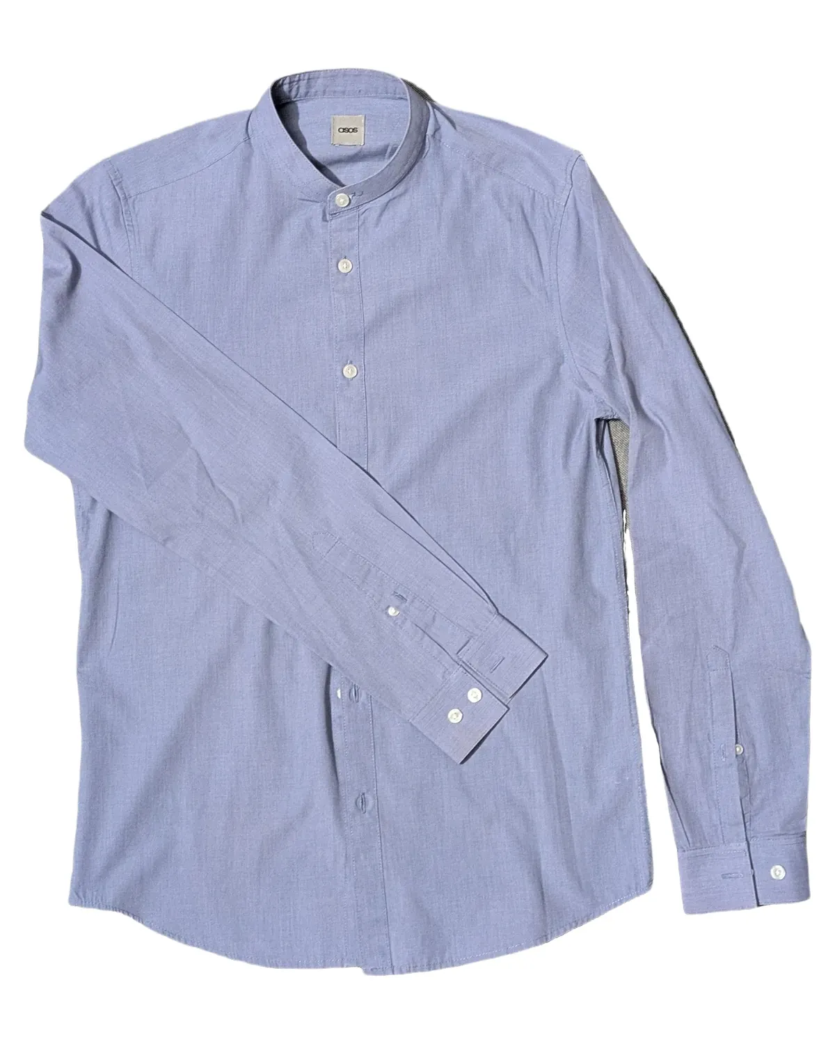 ASOS Periwinkle Band Collar Shirt