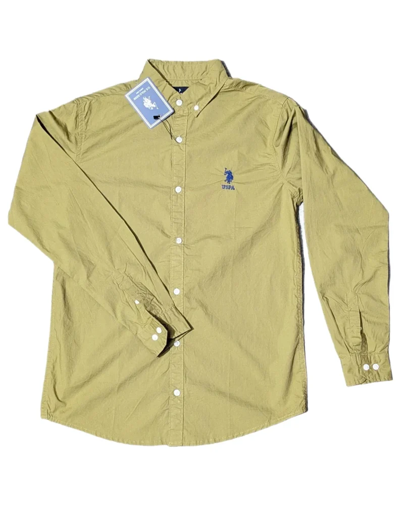 U.S. Polo Assn. Olive Green Embroidered Logo Shirt