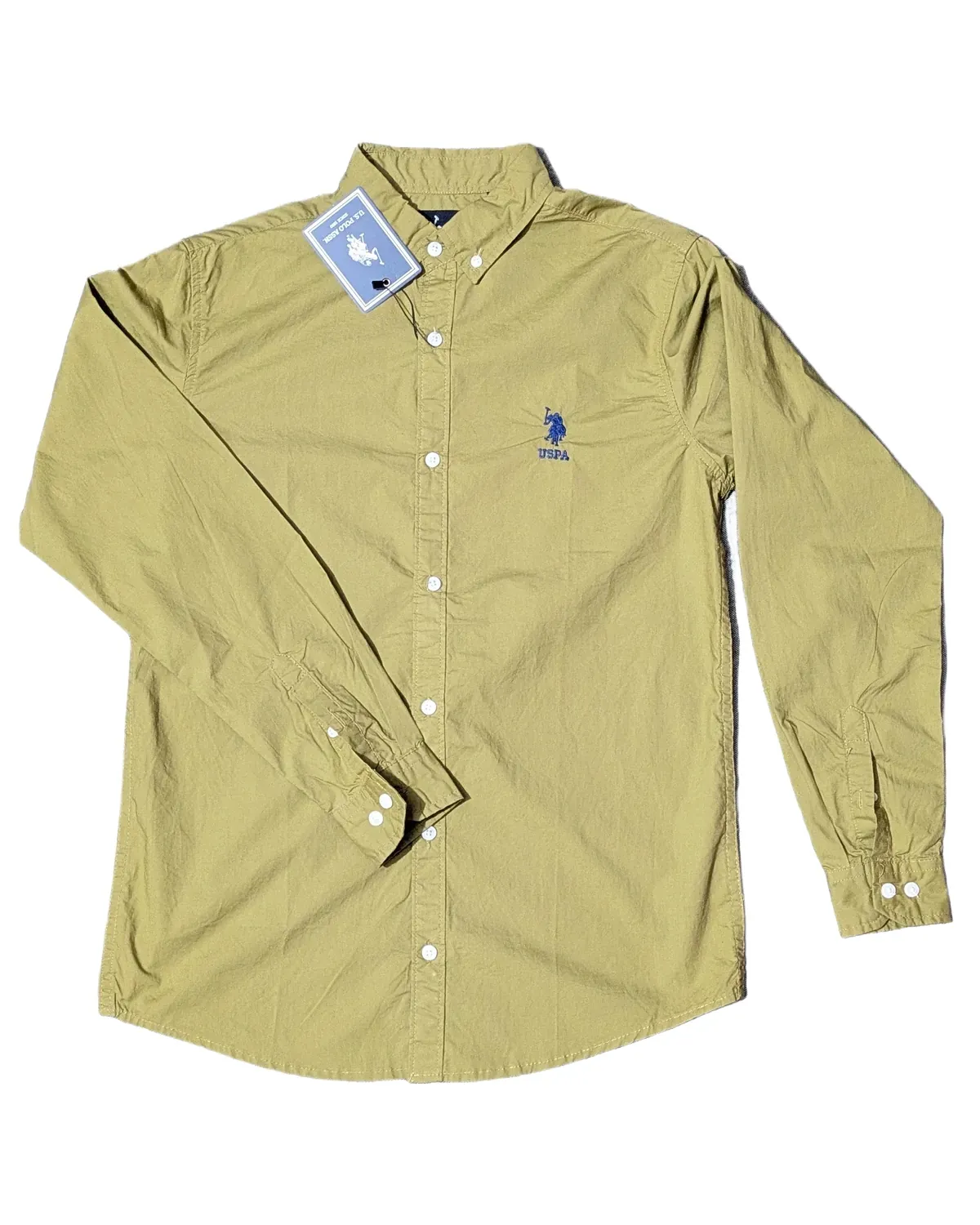 U.S. Polo Assn. Olive Green Embroidered Logo Shirt