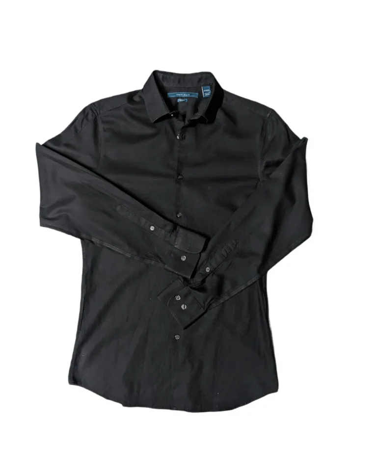 Perry Ellis Slim Fit Black Dress Shirt